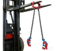 Elevador de Tambor de Cadena Polipasto de Doble Tambor con Eslingas de Cadena, Gancho de Elevación para Montacargas de Alta Resistencia para Barriles de Metal o Plástico, Equipo