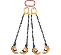 Elevador de tambor de cadena resistente para carretilla elevadora, capacidad de 1 tonelada/2 toneladas, correa de autobloqueo con gancho de agarre duradero para tambores de plástico/metal con tapa