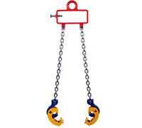 Elevador de Tambor de Cadena Vertical, eslingas de Cadena Doble de 2200/4400 lbs con Cadenas de Acero al manganeso G80, Pinzas de elevación para Tambores de Metal/plástico