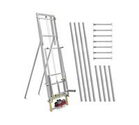 MSW Elevador de Tejados 10 m para hasta 200 kg 1500 W 12 m/min 150 x 70 cm Diseño Vertical también para Tejados Planos Ascensor de construcción Elevador de Escalera Elevador de Techo