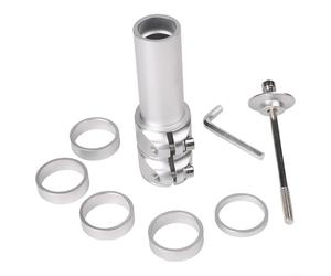 Elevador de vástago de bicicleta ajustable para MTB, extensor de altura del manillar de aleación de aluminio con fijación segura, resistente al desgaste y al óxido, pieza de actualización de ciclismo