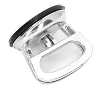 Elevador de ventosas para vidrio de 80 kg, elevador de placas de vidrio con ventosa de vacío y mango de aleación de aluminio y almohadilla de caucho natural, para mover azulejos de (1 mandíbula)