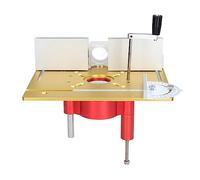 Elevador del Enrutador, Mesa del Enrutador Insertar Placa Mesa del Enrutador con Varilla de Soporte de Elevación del Enrutador de la Tabla Eléctrica del Enrutador de la Placa Kit de Base de (GOLD)