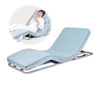 Elevador eléctrico de cama con control remoto, respaldo ajustable de 0 a 70 ° y patas de 0 a 40 °, capacidad de carga de 135 kg, almohadilla de látex suave, marco de acero duradero para ancianos y