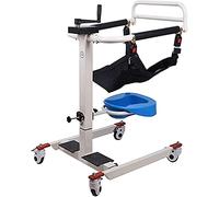 Elevador elevador de pacientes para el hogar, silla de transferencia portátil con asiento dividido de 180° y cómoda, silla de ruedas de baño, cómoda de cabecera para ancianos paralizados, elevador de