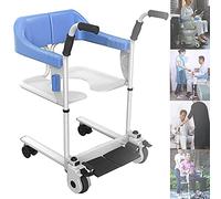 Elevador hidráulico de pacientes, elevador de traslado de pacientes, silla de ruedas de acero, silla de evacuación de emergencia con cinturón de seguridad, dispositivo de enfermería para bañ