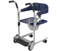 Elevador hidráulico de pacientes, elevador de traslado de pacientes, silla de ruedas de acero, silla de evacuación de emergencia con cinturón de seguridad, dispositivo de enfermería para bañ