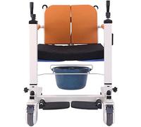 Elevador hidráulico de pacientes para el hogar, silla de ruedas portátil de transporte manual con asiento dividido de 180°, portátil junto a Commdode con elevador de transferencia para lactancia