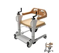 Elevador hidráulico de pacientes/Silla de traslado de pacientes, elevador de pacientes sentado, silla de ruedas manual para el hogar, portátil, universal, de 360°, para baño, para personas m