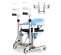 Elevador hidráulico doble para pacientes,Silla de transferencia corporal para uso doméstico,Silla de ducha de altura ajustable con inodoro,Elevador de silla de ruedas para personas mayores,Se puede u