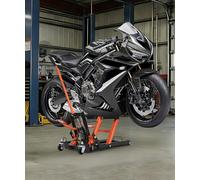 Elevador hidráulico para motocicleta, capacidad de 680 kg, mesa elevadora con ruedas y asa, altura ajustable de 11,5 a 39 cm, soporte de elevación resistente para quad, ATV, UTV, motos de cross, color