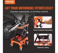 Elevador hidráulico para motocicleta de 350 libras No No No Naranja Sin electricidad Sin enchufe