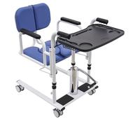 Elevador hidráulico para pacientes de hasta 150 kg, multifuncional, para el hogar, altura ajustable, para personas mayores, hidráulica, de transporte, silla de ducha, con dividido de 180 °