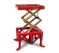 Elevador hidráulico rojo para motocicletas (ruedas no incluidas), rojo