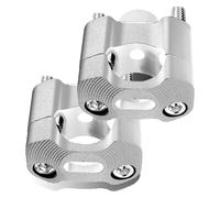 Elevador Kit De Elevador Manillar Abrazadera Elevadores Gruesos Adaptador Montaje Barras 22 A 28 Mm Movimiento Retroceso Elevaciones hacia Adelante Cubierta Manillar Riser(Plata,22 Mm)