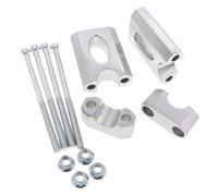 Elevador Manillar 1 Juego Adaptadores Montaje Abrazadera Manillar Motocicleta Aleación Aluminio Plateado 7/8" Y 22 Mm Aptos Motos Cross 110 CC Y 125 CC ATV Riser Motocicleta