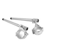 Elevador Manillar Abrazadera De Horquilla para Manillar De Carreras De 37 Mm, 45 Mm, 51 Mm, 52 Mm Y 58 Mm con Clip Elevado Y Ajustable. Riser Motocicleta(37mm Silver)