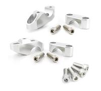 Elevador Manillar Elevadores Manillar Asiento Trasero Movido Fat Bar Mount Riser para Speed Triple 1050i R RS S 1200RS 675 R RS S 765 R RS S(Plata)