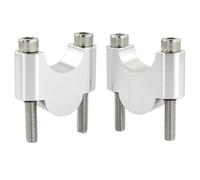 Elevador Manillar Moto 1 1/8 "28 mm Handlebar Risers Aluminio Fat Bar Riser Universal(Silver Riser 30mm)