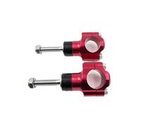 Elevador Manillar Moto 1 1/8 "28mm for Abrazadera De Manillar Motocicleta BMW Abrazaderas Barra Aleación Aluminio CNC(12mm Red)