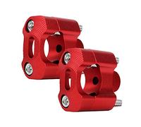 Elevador Manillar Moto 1 par del manillar adaptador for 7/8 "Motorbike 22mm 28mm Off Road Motorcycle Bar Abrazaderas Manillar Abrazadera(Red)