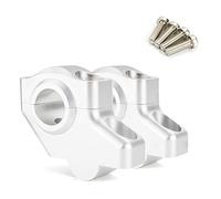 Elevador Manillar Moto 22mm 7/8 "Offset Mango Bar Riser Elevado extensión Handlebar Masting Risers(Matte Silver)