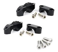 Elevador Manillar Moto 28 mm 1 1/8 "Handlebar Riser Bar Atrás movido hacia arriba Handlebar Rissers Montaje(Noir)