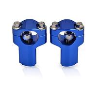 Elevador Manillar Moto 52mm Motocross Handlebar Abrazaderas de la Abrazadera Barra(Blue)