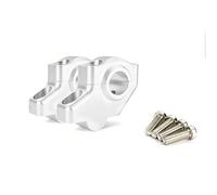 Elevador Manillar Moto 7/8 "Handlebar Risers Montaje de Barra extendida Atrás Movido Desplazamiento(Matte Silver)