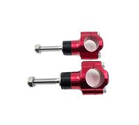 Elevador Manillar Moto Abrazadera de manillar motocicleta Cnc Abrazaderas aleación aluminio 1 1/8 "28mm(10mm Red)
