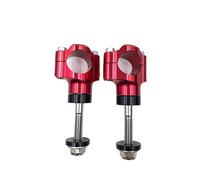 Elevador Manillar Moto Abrazadera de manillar motocicleta Cnc Abrazaderas aleación aluminio 1 1/8 "28mm(12mm Red)