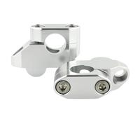 Elevador Manillar Moto Elevador De Manillar 22 Mm Y 7/8" hacia Atrás Movido(Silver)