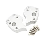 Elevador Manillar Moto Manillar De La Motocicleta Riser Abrazadera para Yamaha FJR1300 FJR 1300 2001 2002 2003 2004 2005 Adaptador Montaje Elevadores(Plata)
