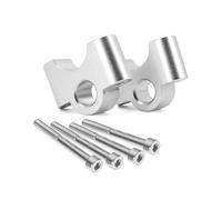 Elevador Manillar Moto para BMW para R1200GS para R1250GS LC Elevador Manillar Motocicleta 32 Mm Adaptador Extensión Abrazadera Manillar Arrastre(Silver)