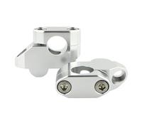Elevador Manillar Moto para KLX250S KLX400SR KLX125/L KLX400R KLX450R KLX650R 2003-2021 Elevadores Manillar De 22 Mm Y 7/8" con Extensión Y Montaje Posterior Motocicleta Riser(Silver)