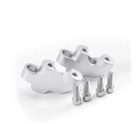 Elevador Manillar Motocicleta Riser Para CB750 Para CB 750 Para Hornet 2023 2024 Accesorios Motocicleta CNC Aluminio Manillar Elevador Abrazadera Montaje(Silver)