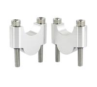 Elevador Manillar Universal Aleación De Aluminio para Brixton para Crossfire 500 X 2020 2021 2022 2023 2024 De 28 Mm Y 1 1/8" Elevadores De Manillar para Motocicleta(Silver Riser 30mm)