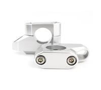 Elevador Manillar Universal Aleación De Aluminio para Brixton para Crossfire 500 X 2020-2024 Elevadores Manillar De 28 Mm Y 1 1/8" con Montaje hacia Atrás Y hacia Arriba(Silver)