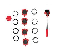 Elevador para el traslado de muebles, 13 piezas, herramienta de manejo de alta resistencia, elevador multifuncional de altura ajustable con ruedas de 360° para mover muebles pesado