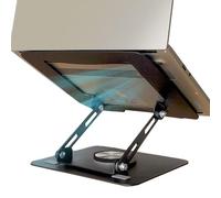 Elevador para laptop, escritorio portátil para laptop, soporte vertical para ahorro de espacio, marco de disipación de calor, garras antideslizantes seguras, soporte de aluminio ligero, suministros