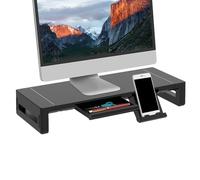 Elevador para Monitor | Soporte Ajustable En Altura - 52Cm con Cajón Plegable Ajustable para TV Hogar Mesa Impresora Espacio De Trabajo Portátil
