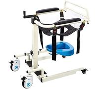 Elevador portátil de pacientes para el hogar, silla de ruedas de transporte, manivela de mano, silla de ducha con altura ajustable para ancianos paralizados, 330 libras