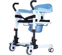 Elevador - Silla de ruedas elevadora de pacientes para el hogar, silla de transferencia portátil con asiento dividido de 180°, cómoda de noche con bandeja de baño, silla de ruedas para discapacitados,