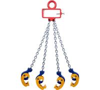 Elevador vertical de tambor de cadena con cadenas de acero al manganeso G80, abrazaderas de elevación y eslingas de doble cadena para tambores de metal y plástico