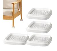 Elevadores Ajustables Para Muebles - Bloques De Elevación Antideslizantes De Alta Resistencia | Paquete De 4 Almohadillas De Soporte Para Refrigerador Y Arandela De Goma Termoplástica | Soportes De Pr