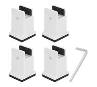 Elevadores ajustables para muebles con abrazadera de tornillo, resistentes para cama, sofá, escritorio, para patas de muebles, mesas, sofás, camas, paquete de 4 elevadores de cama de goma con