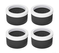 Elevadores antivibración para muebles de cama y mesas, diseño antideslizante y soporte de carga superior (negro, 5,5 cm)