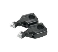 Elevadores Barra Manillar 2 Uds Manillar Delantero Motocicleta Abrazaderas Montaje Barra Ancha Elevador 22 Mm 1 1/8 'adaptador Abrazadera Manillar Motocicleta(Black)
