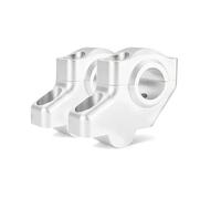 Elevadores Barra Manillar Elevador Manillar Universal De 7/8 "y 22,2 Mm Kit Compensación Elevadores Manillar Motocicleta Extensión Hacia Atrás Elevador Movido(Matte Silver)