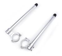 Elevadores Barra Manillar Universal 37 41 43 45 48 50 MM Clip Ons 1,5 Pulgadas Riser Rise Clip En Horquilla Manillar Manillar Motocicleta(Silver 50MM)